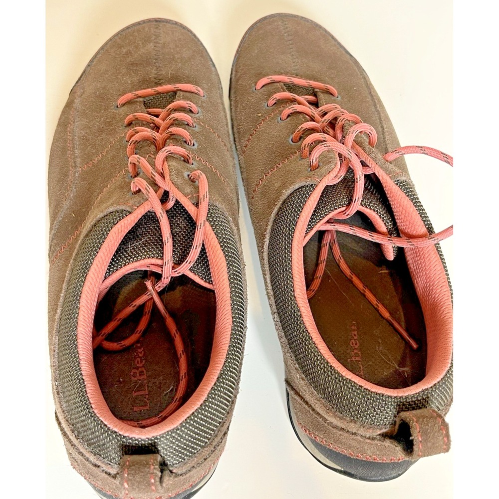 LL Bean Women's BeanSport Brown Suede Lace Up Low Top Sneakers Size 9 Medium - Picture 7 of 10